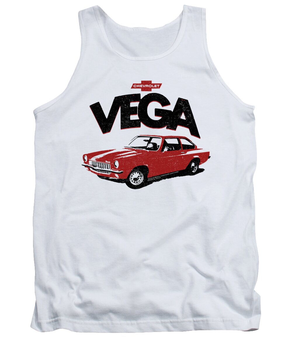 Chevrolet Tank Top featuring the digital art Chevrolet - Rough Vega by Brand A