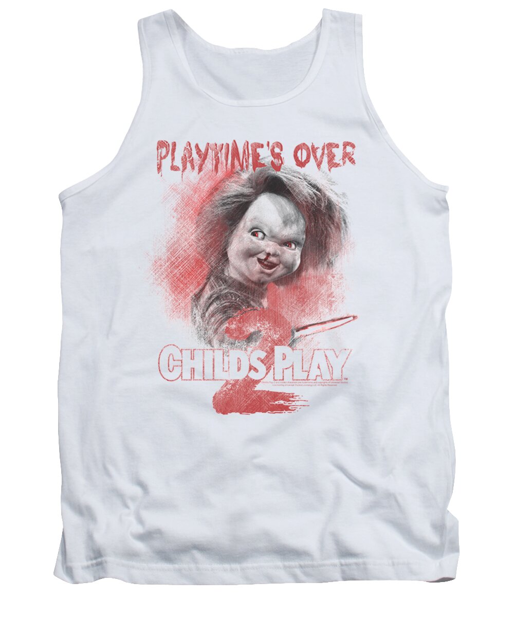 Child's Play 2 Tank Top featuring the digital art Childs Play 2 - Playtimes Over by Brand A