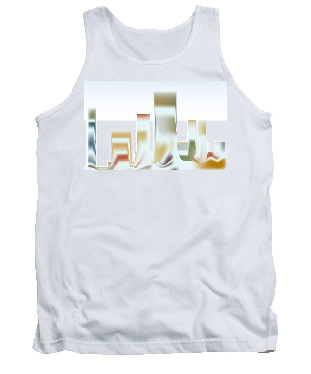 Skyline Tank Top featuring the digital art City Mesa by Kevin McLaughlin