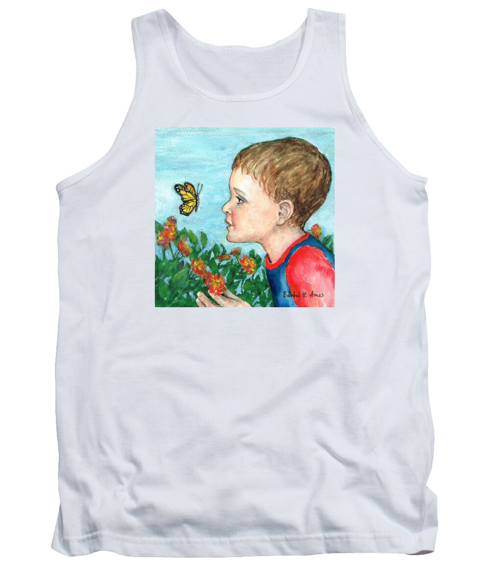Boy Tank Top featuring the painting Close Encounter by Barbel Amos