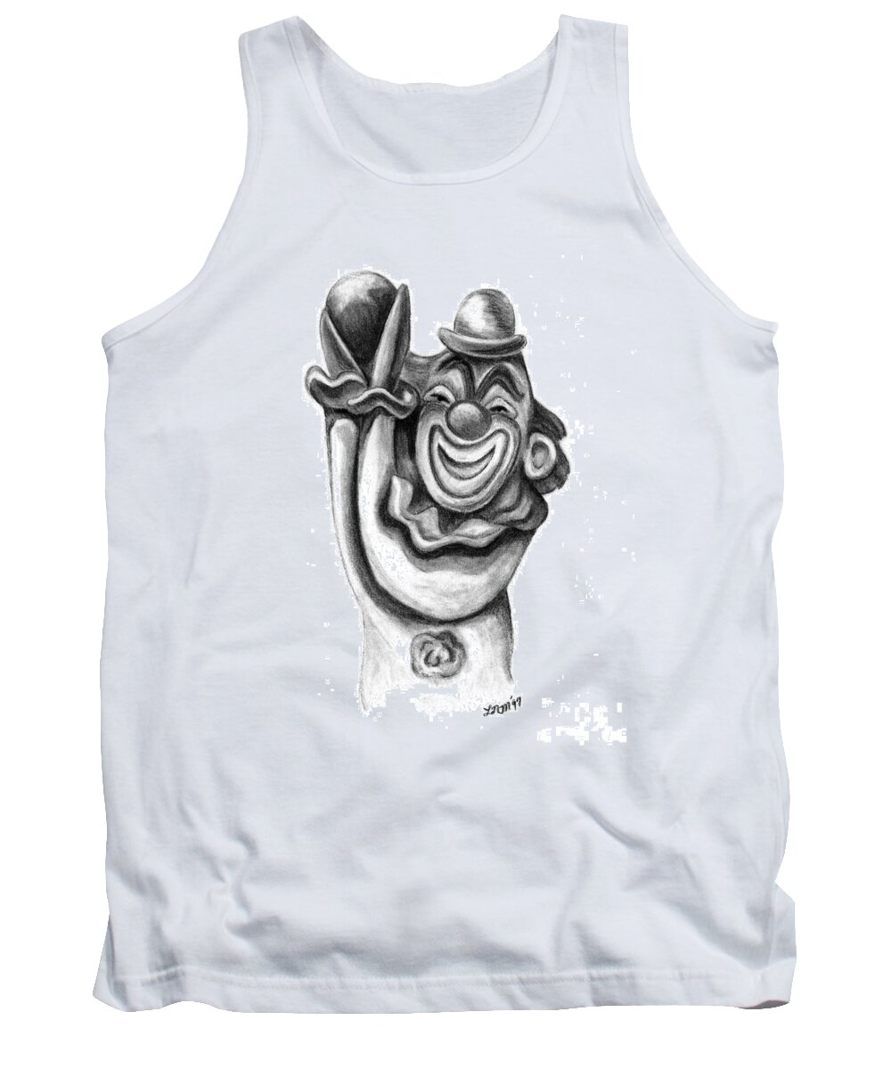 Charcoal Tank Top featuring the photograph Clown by Leara Nicole Morris-Clark