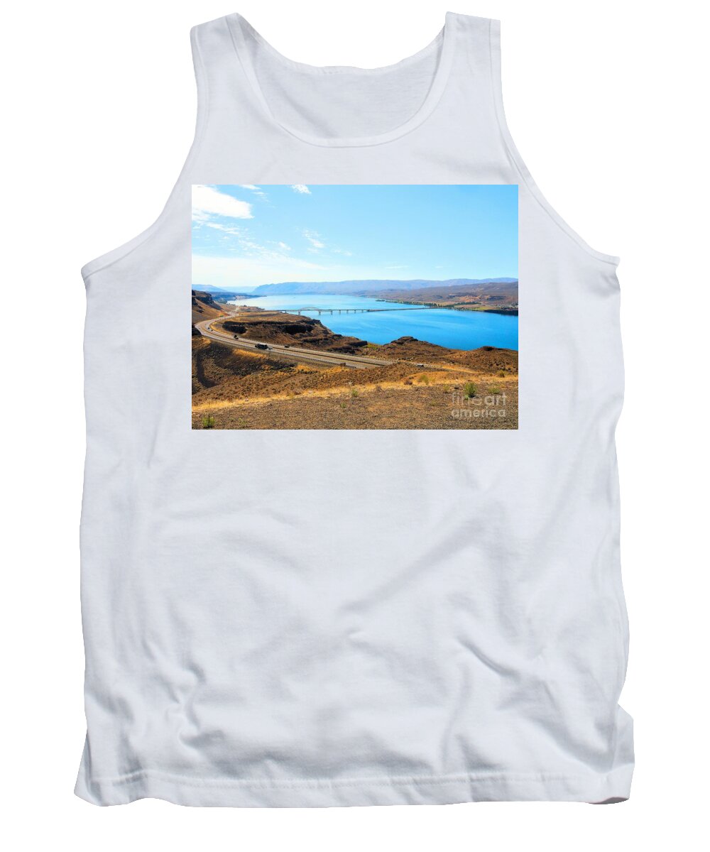 Columbia River Photograph Tank Top featuring the photograph Columbia River from Overlook by Janette Boyd
