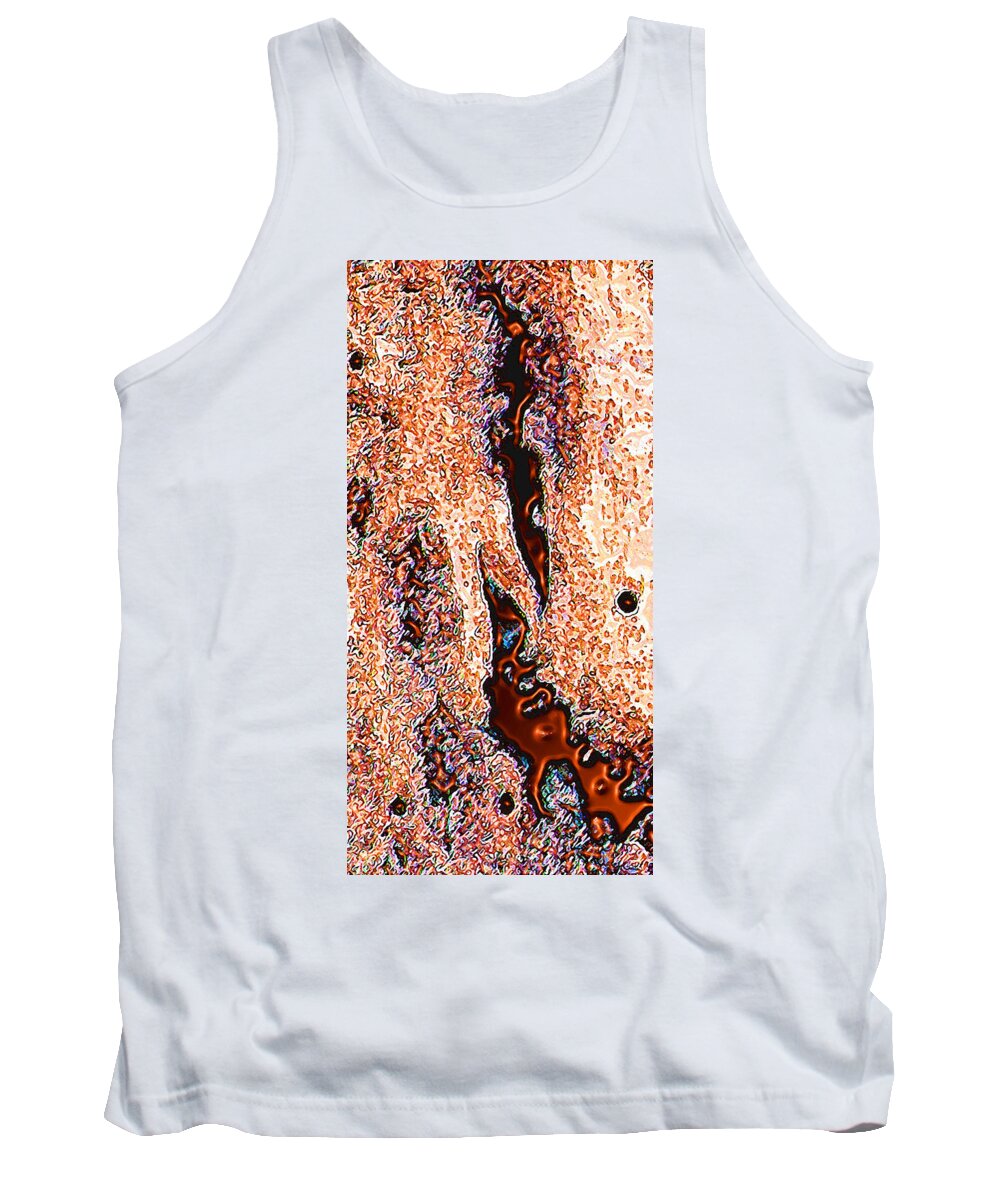 Abstract Tank Top featuring the digital art Copper Lakes by Stephanie Grant