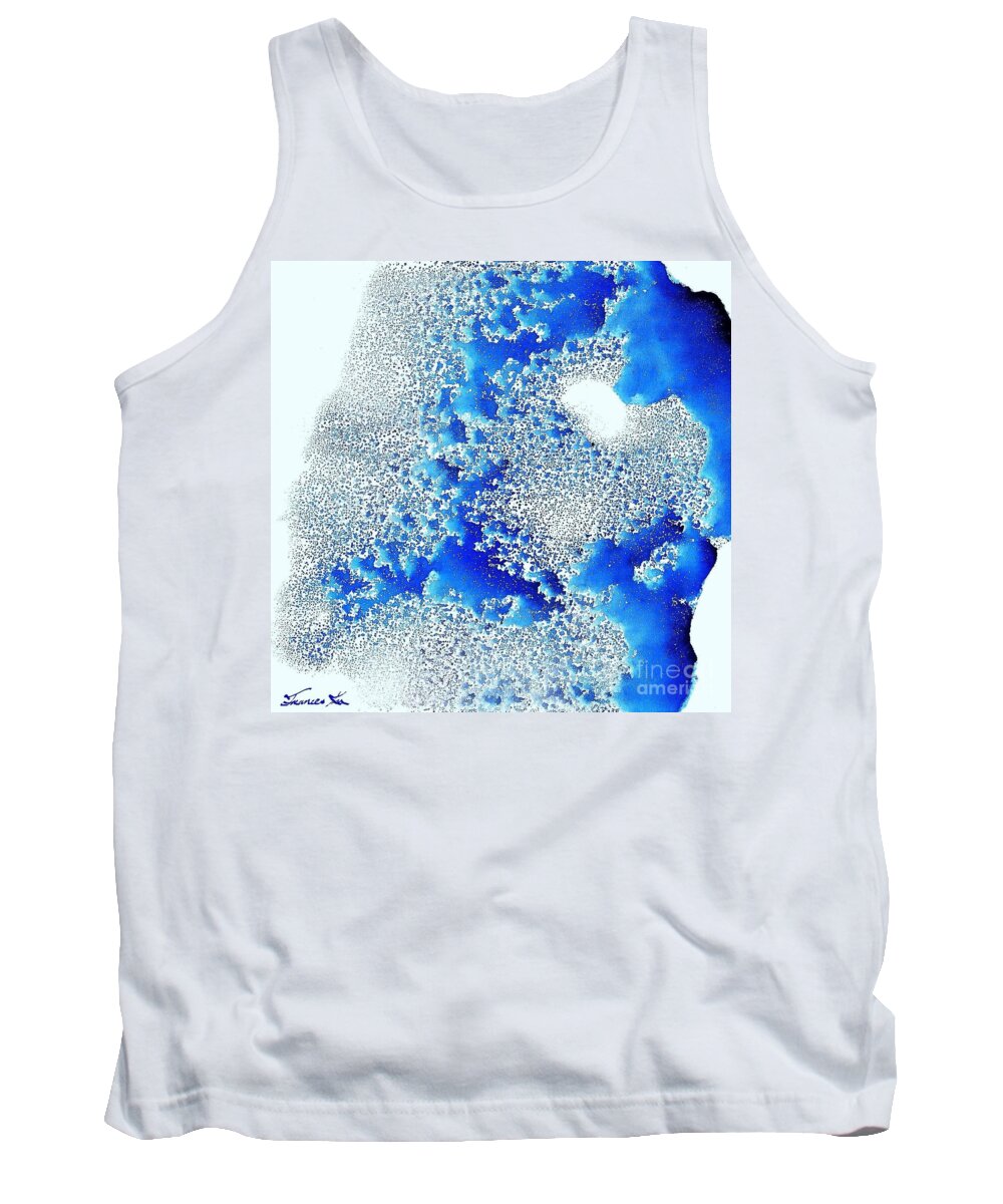 Abstract Tank Top featuring the painting Coral by Frances Ku