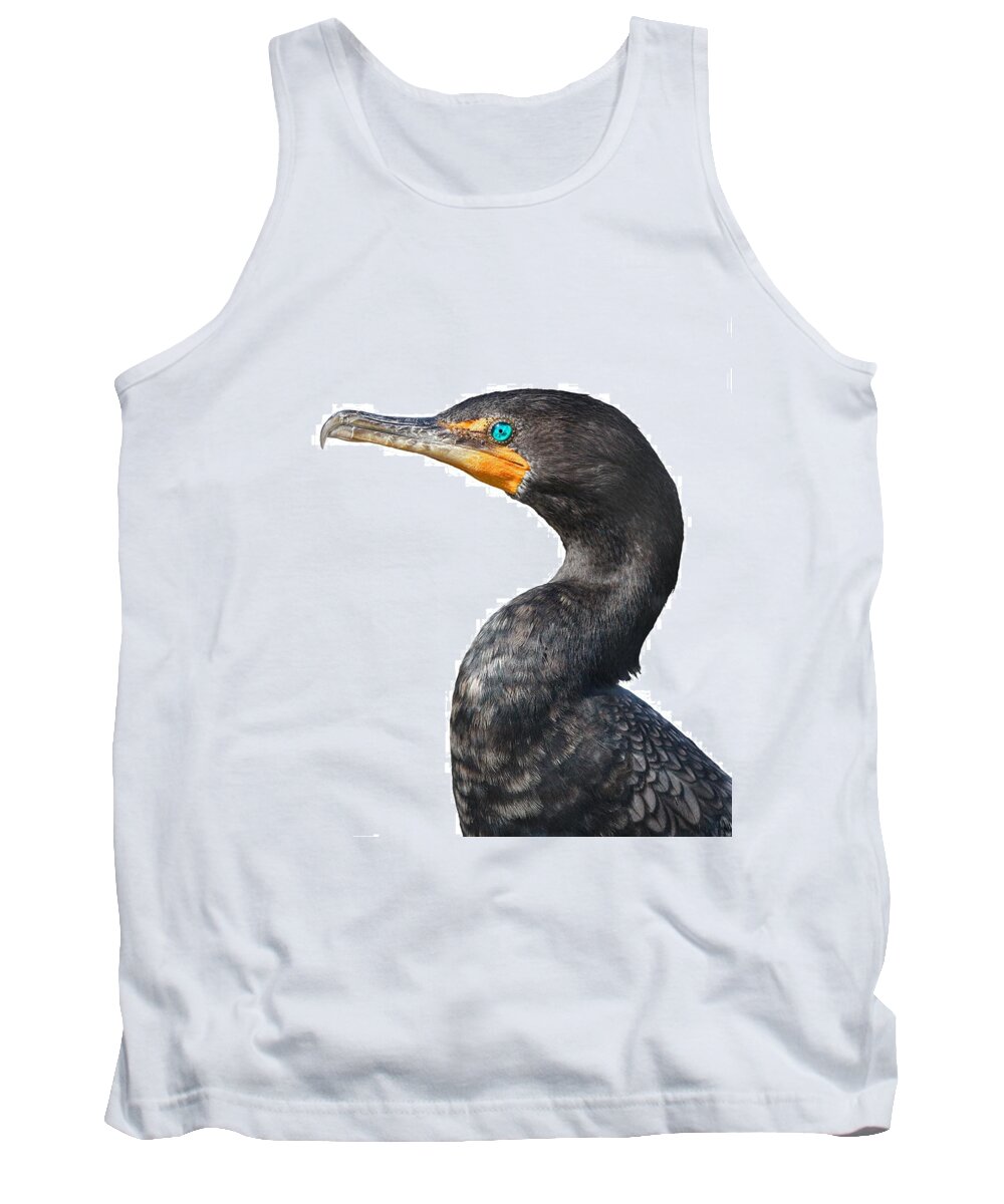 Fly Tank Top featuring the photograph Cormorant by Rudy Umans