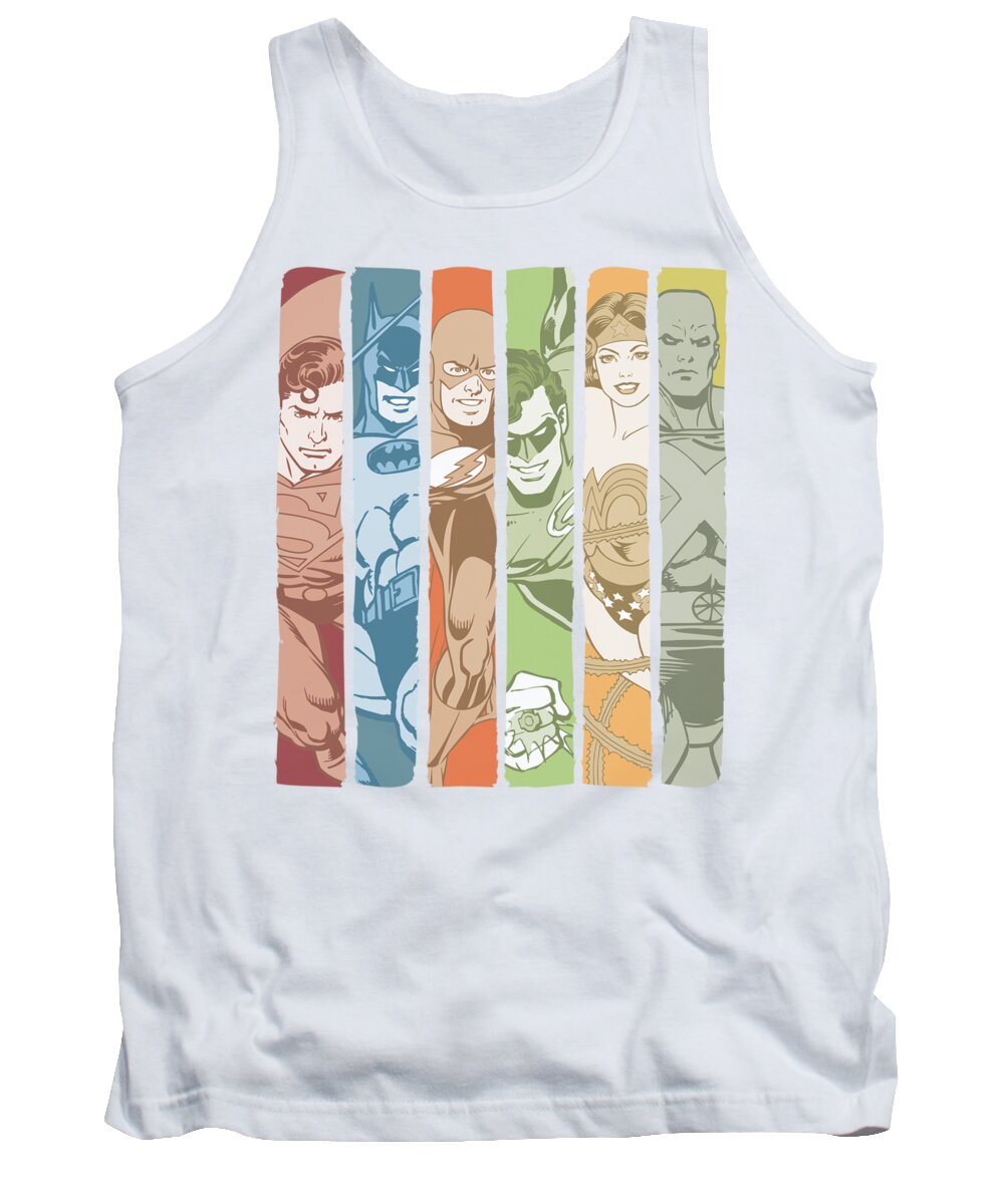  Tank Top featuring the digital art Dc - Justice League Columns by Brand A