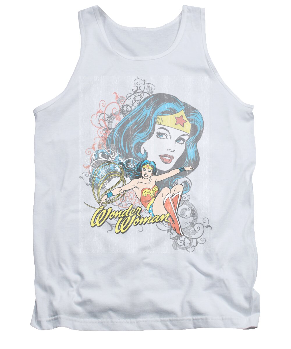  Tank Top featuring the digital art Dc - Wonder Scroll by Brand A