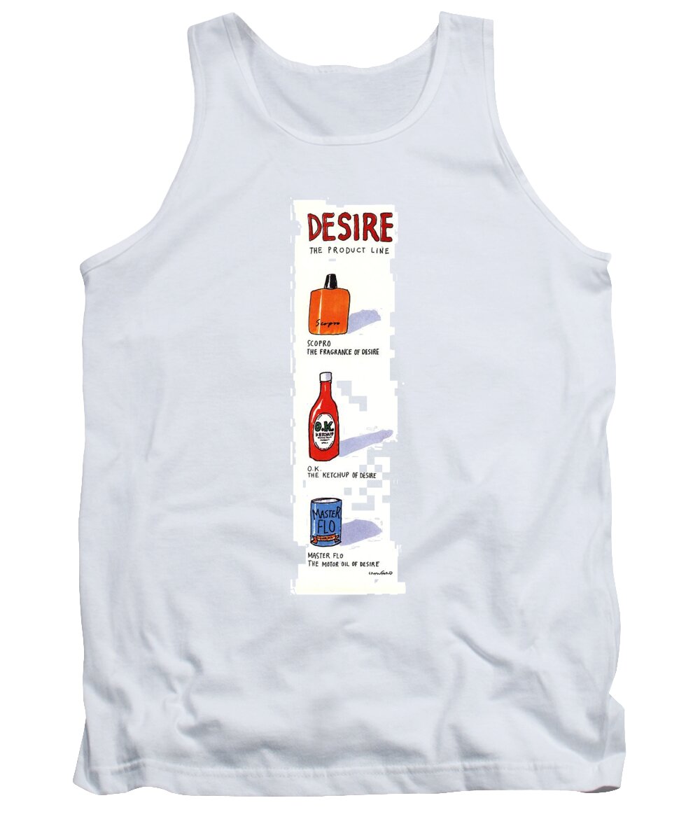 Desire
The Product Line
Consumerism Tank Top featuring the drawing Desire: The Product Line by Michael Crawford
