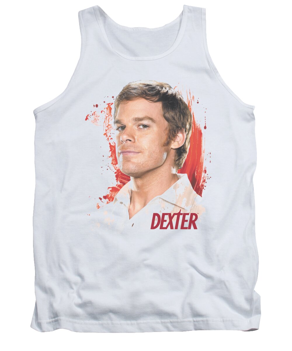 Dexter Tank Top featuring the digital art Dexter - Blood Splatter by Brand A