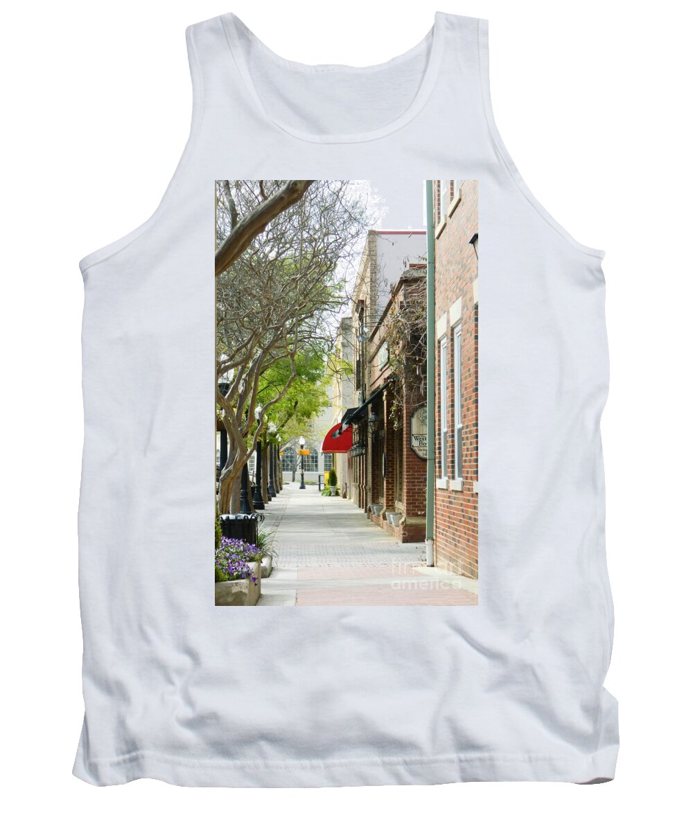 Usa Tank Top featuring the photograph Downtown Aiken South Carolina by Andrea Anderegg