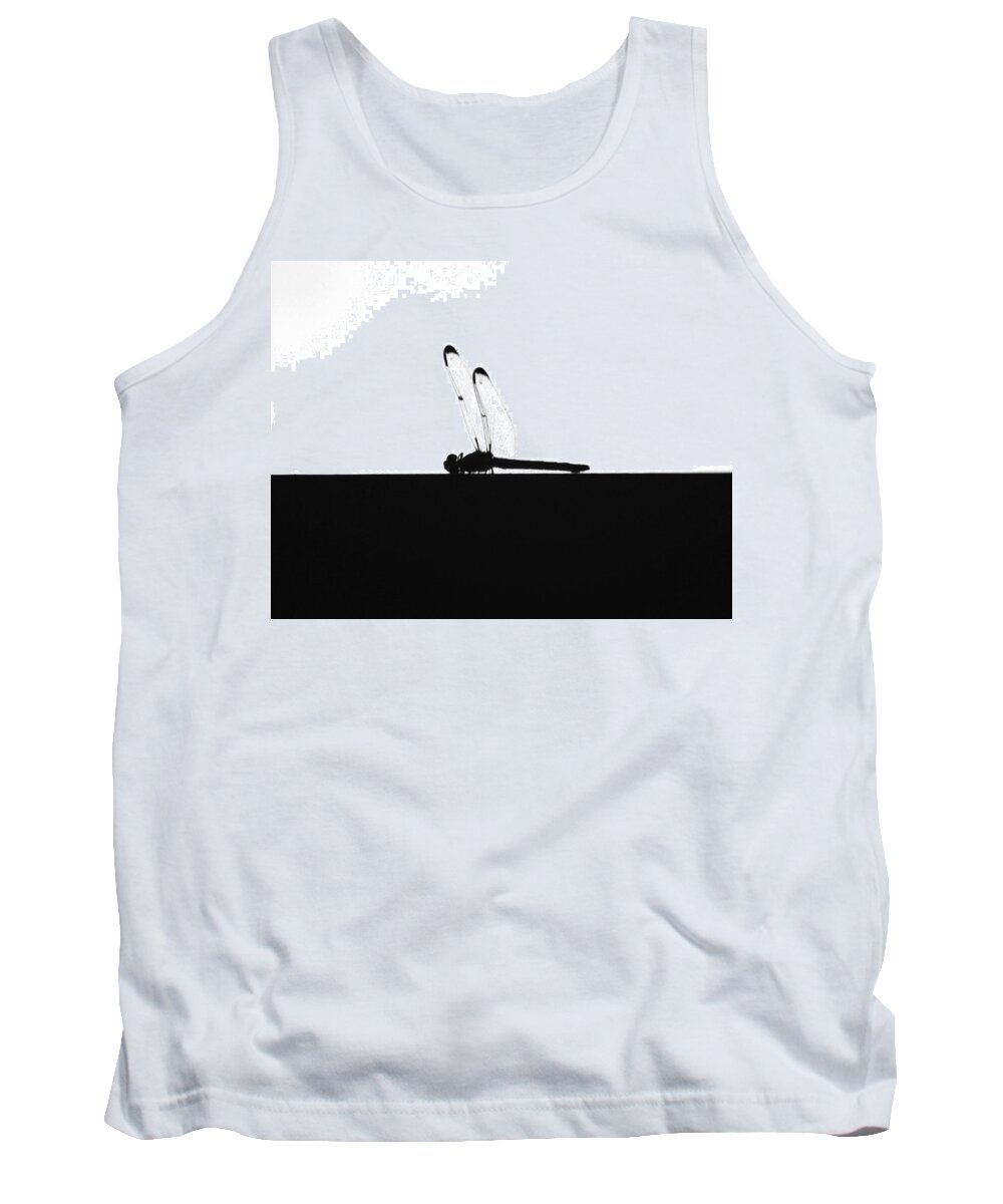Silhouette Tank Top featuring the photograph Dragonfly Silhouette by Maggy Marsh