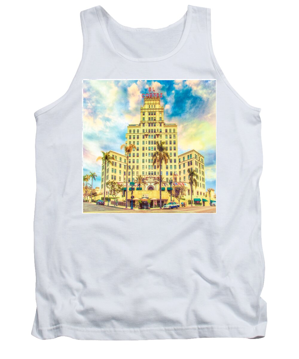 Hotel Tank Top featuring the photograph El Cortez by Chris Lord