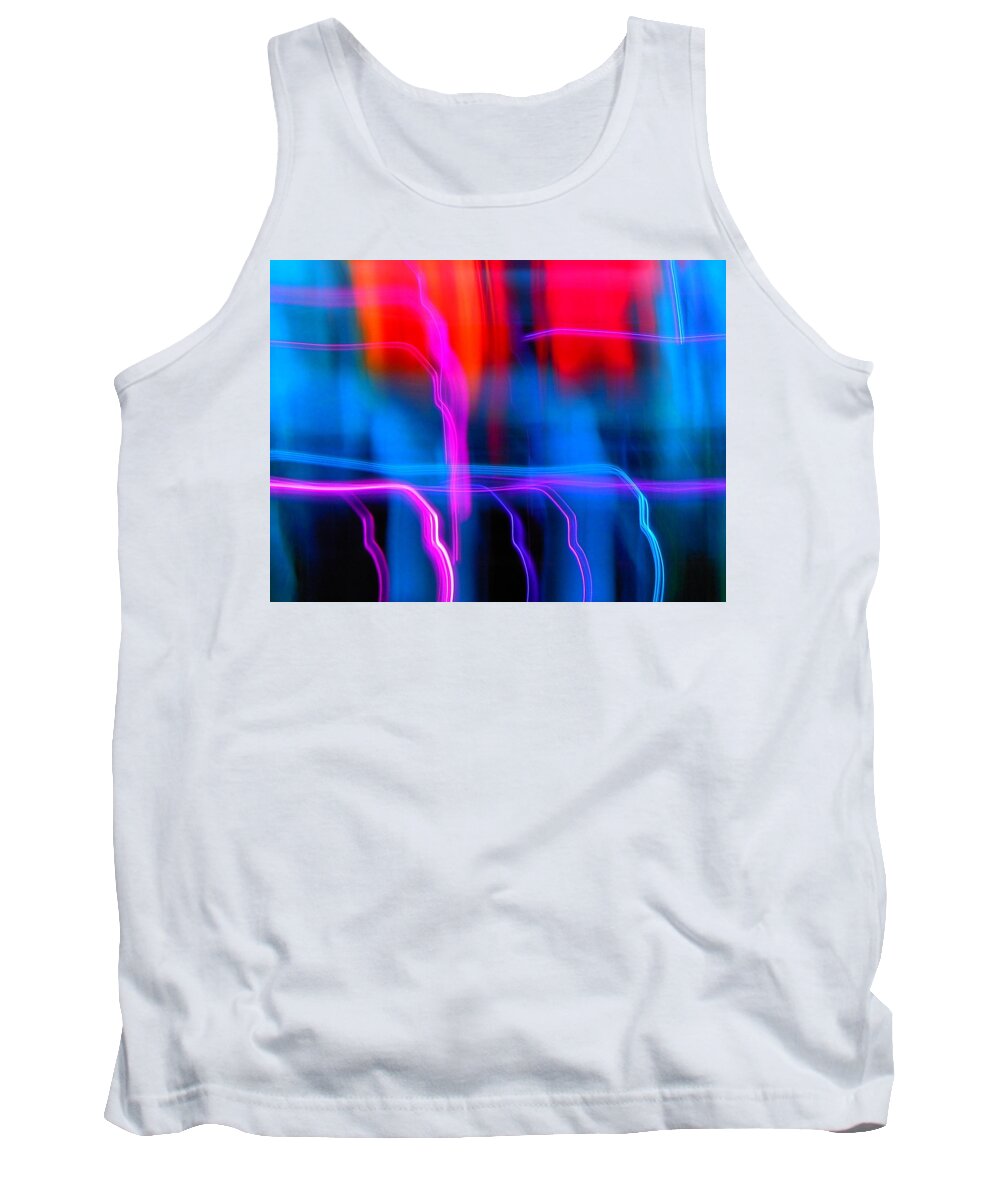 Abstract Tank Top featuring the photograph Electric Dance by James Welch