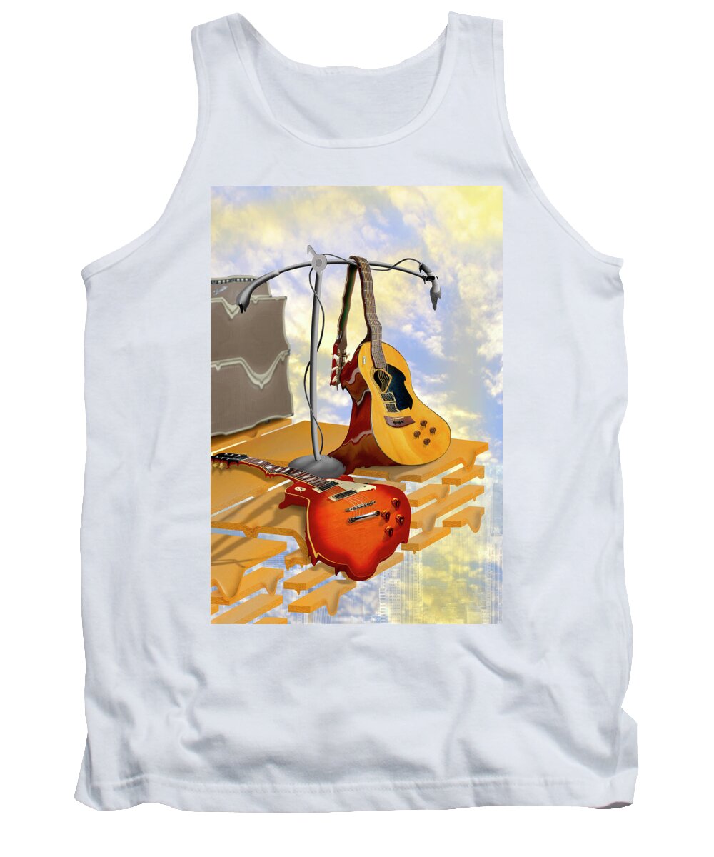 Les Paul Tank Top featuring the photograph Electrical Meltdown by Mike McGlothlen