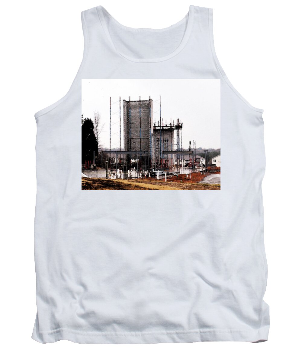 Elevator Tank Top featuring the photograph Elevator Going Up by Kathy Clark