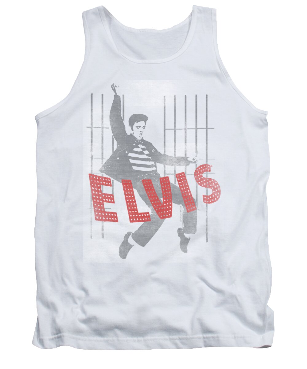 Elvis Tank Top featuring the digital art Elvis - Iconic Pose by Brand A