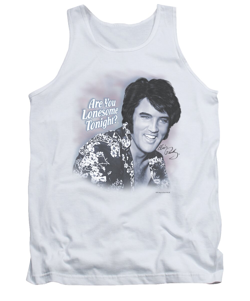 Elvis Tank Top featuring the digital art Elvis - Lonesome Tonight by Brand A