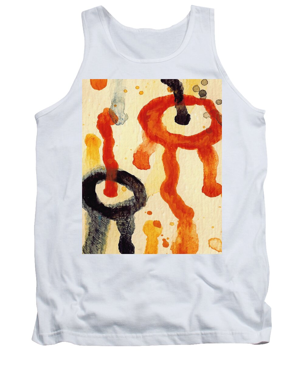 Abstract Tank Top featuring the painting Encounters 6 by Amy Vangsgard