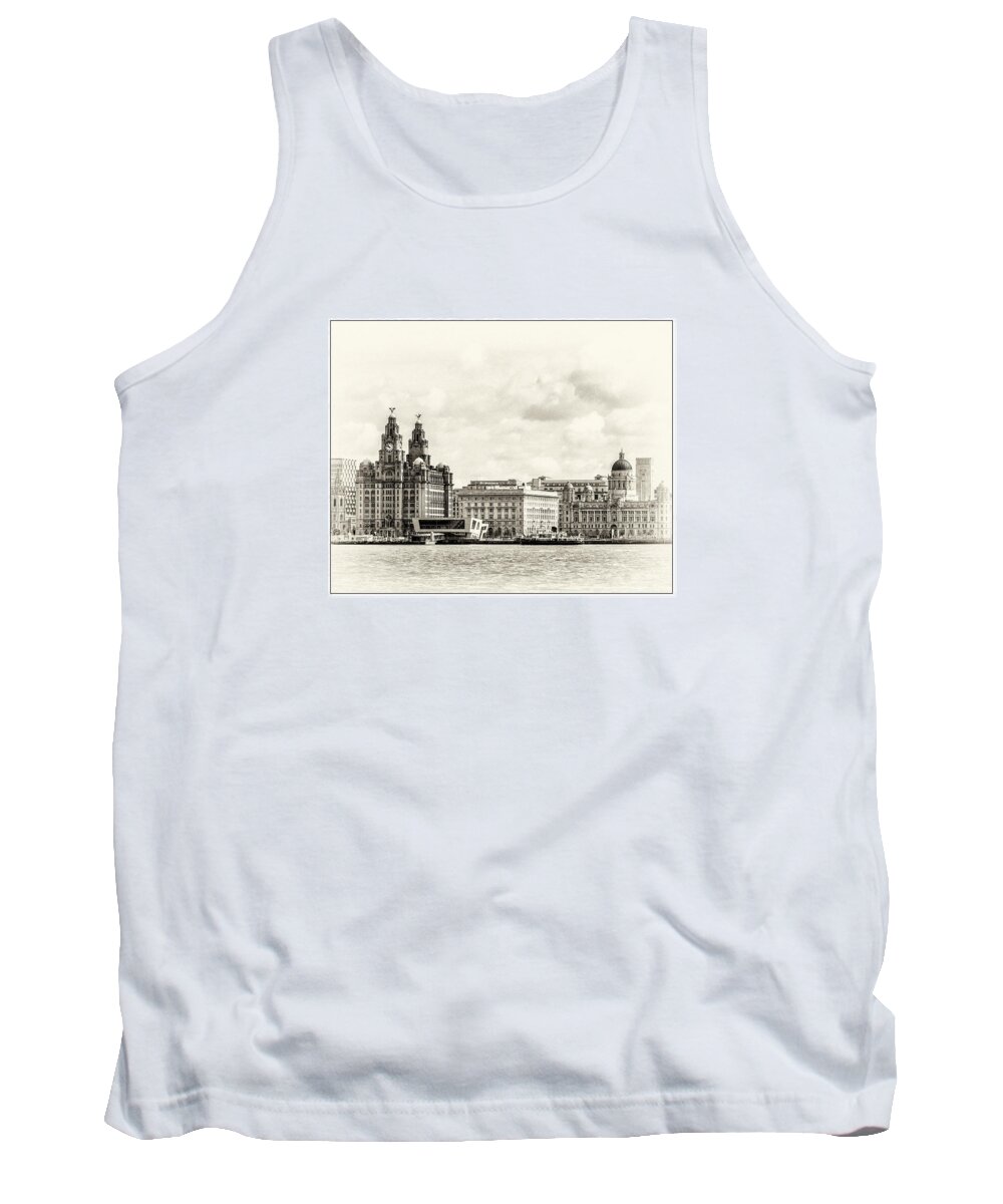 Liverpool Museum Tank Top featuring the photograph Ferry at Liverpool terminal by Spikey Mouse Photography