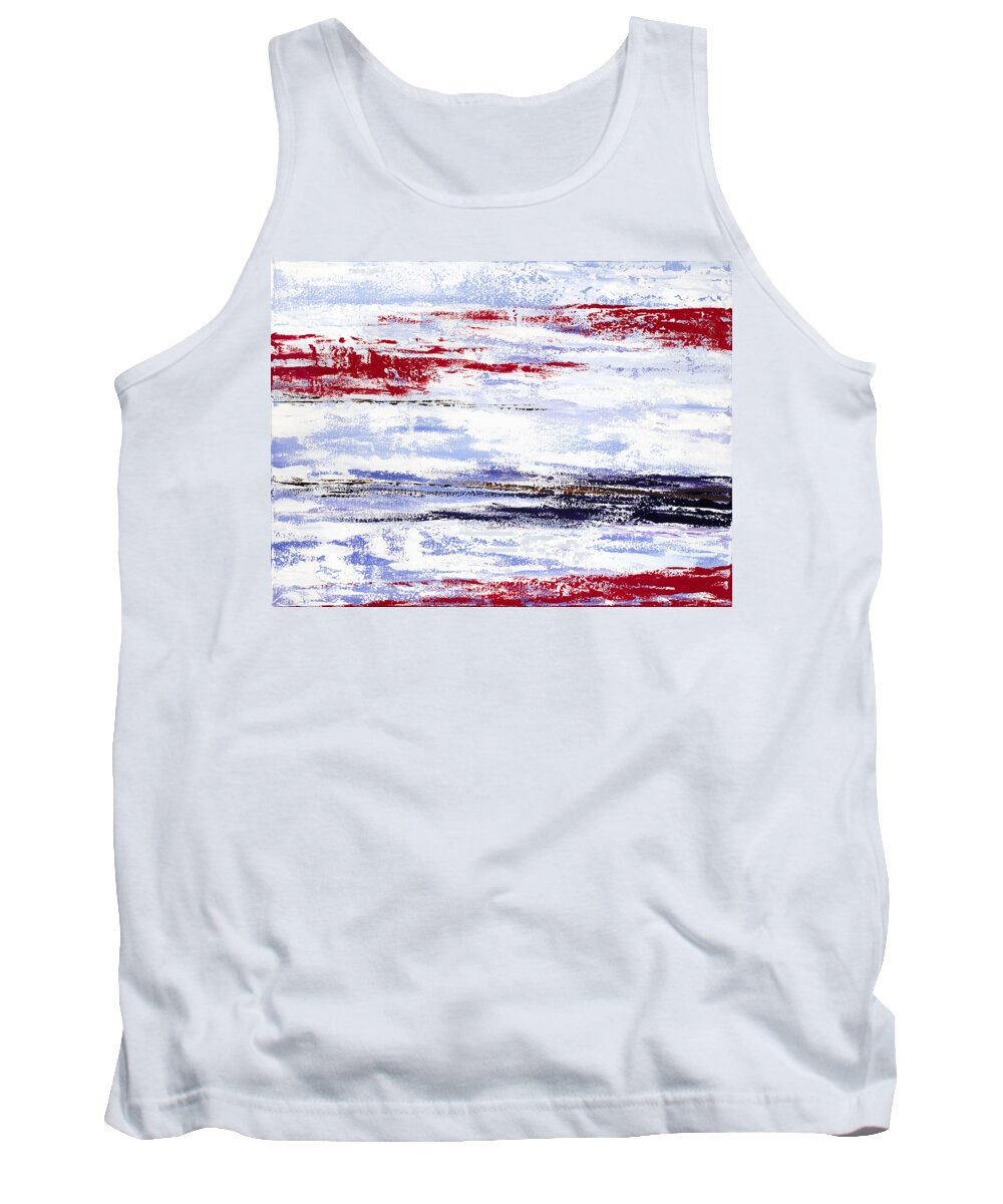 Abstract Tank Top featuring the painting I C Red by Tamara Nelson