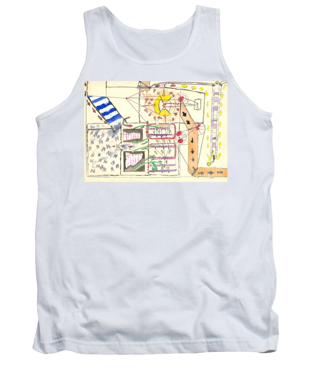 Abstract Tank Top featuring the painting First Abstract by Michael Anthony Edwards