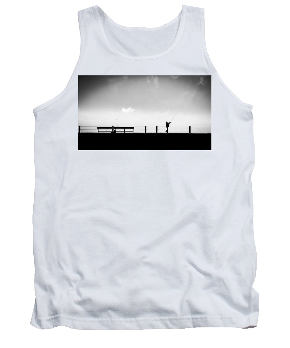 Fisherman Tank Top featuring the photograph Fisherman by David Downs