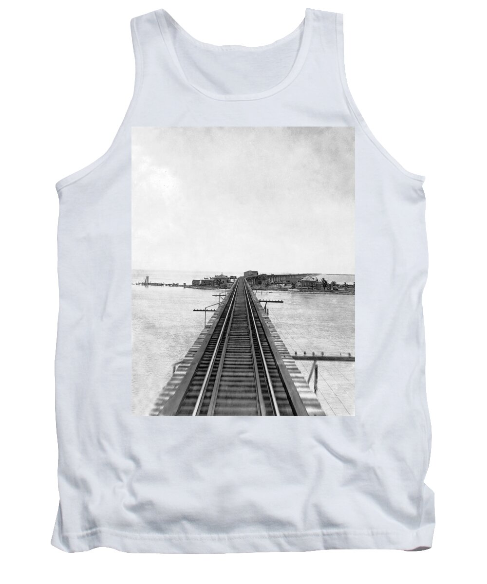 1922 Tank Top featuring the photograph Fishing Village In Key West by Underwood & Underwood