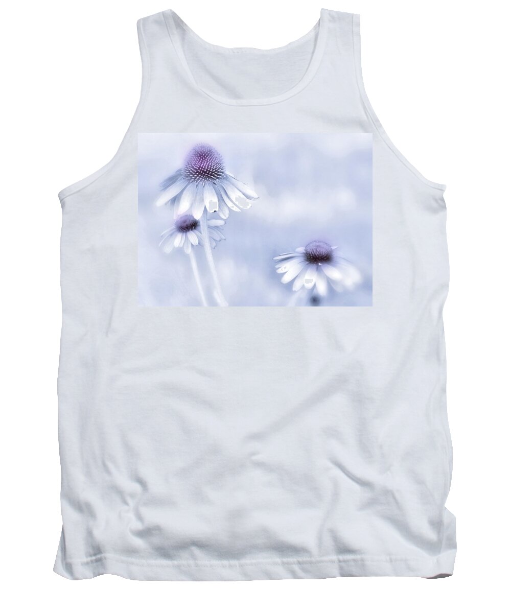 Echinecea Tank Top featuring the photograph Flower Trio by Andrea Kollo
