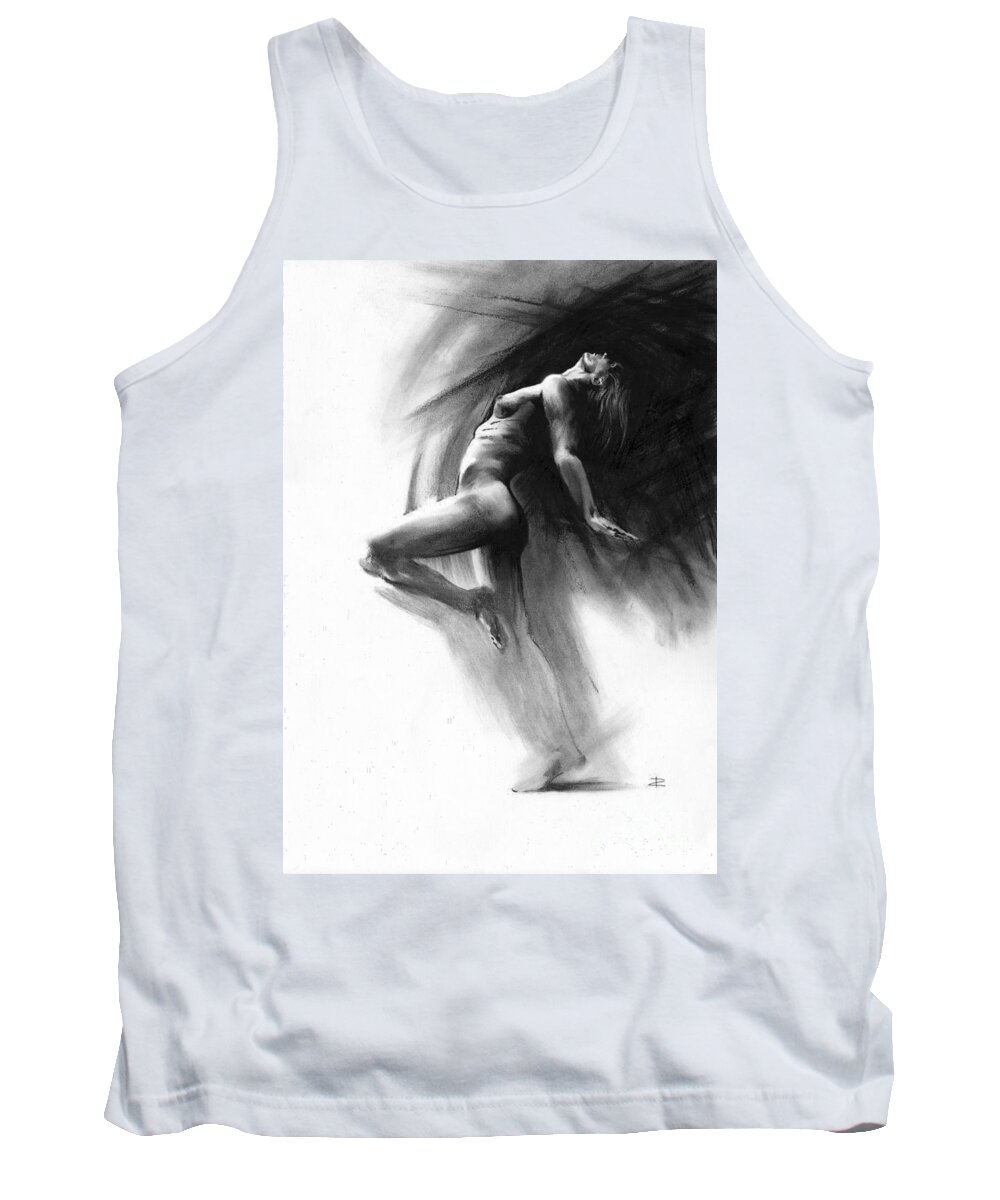 Figurative Tank Top featuring the drawing Fount by Paul Davenport