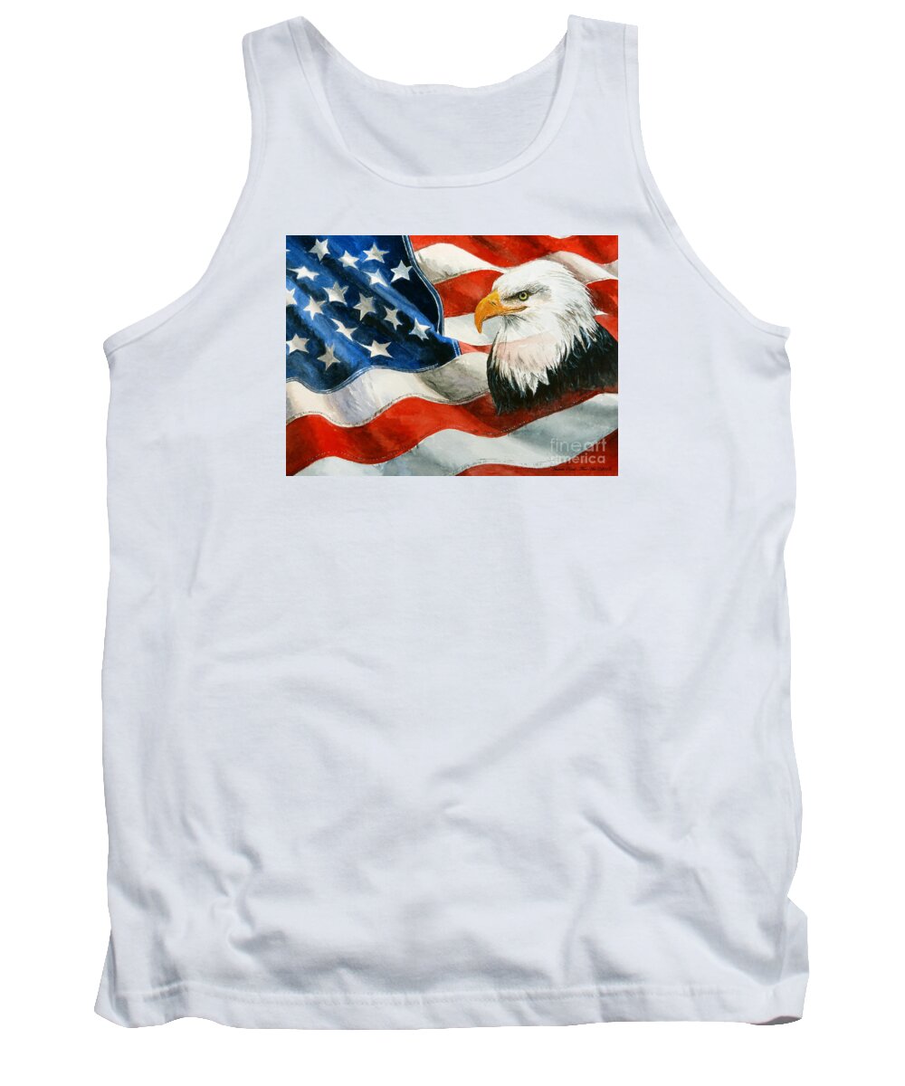 Patriotic Tank Top featuring the painting Freedom by Andrew Read