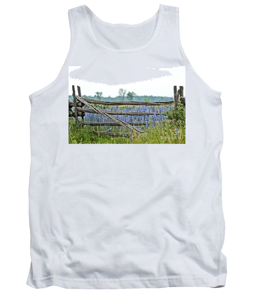 Wild Flowers Tank Top featuring the photograph Gate to Blue by Cheryl Baxter