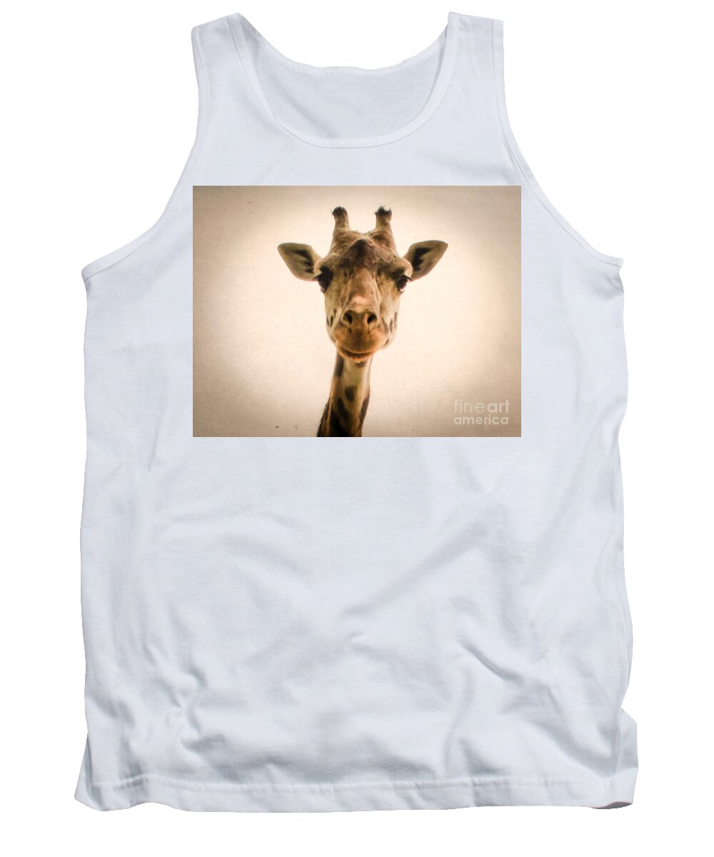 Wildlife Tank Top featuring the photograph Giraffe by Andrea Anderegg