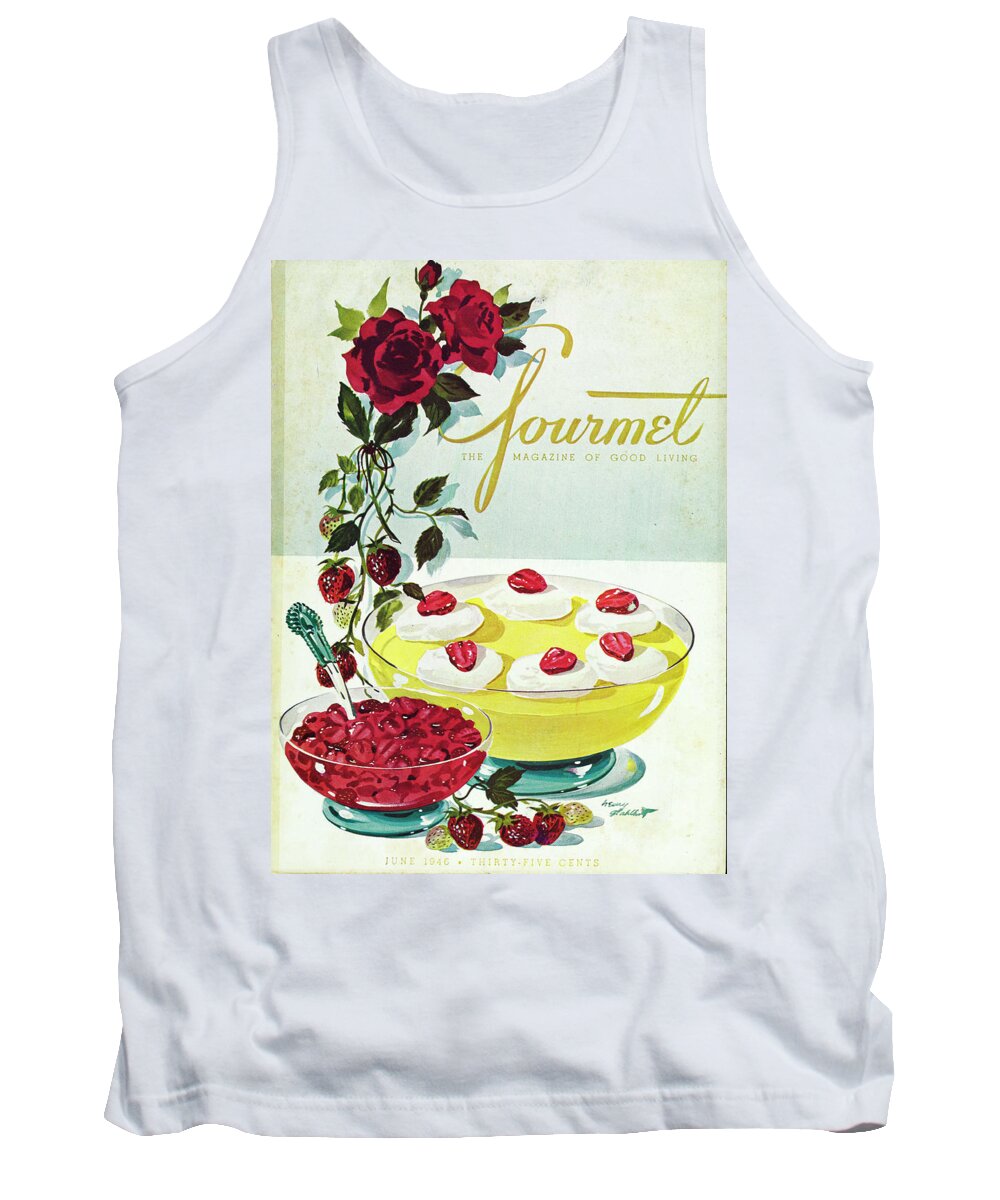 Food Tank Top featuring the photograph Gourmet Cover Of A Bowl Of Custard by Henry Stahlhut