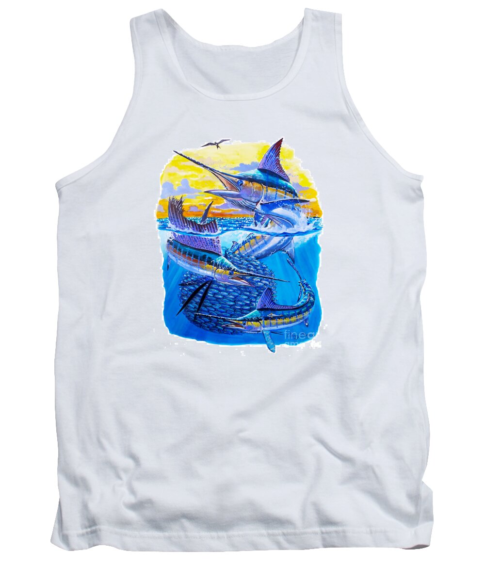 Grand Slam Tank Top featuring the painting Grand Slam baitball by Carey Chen