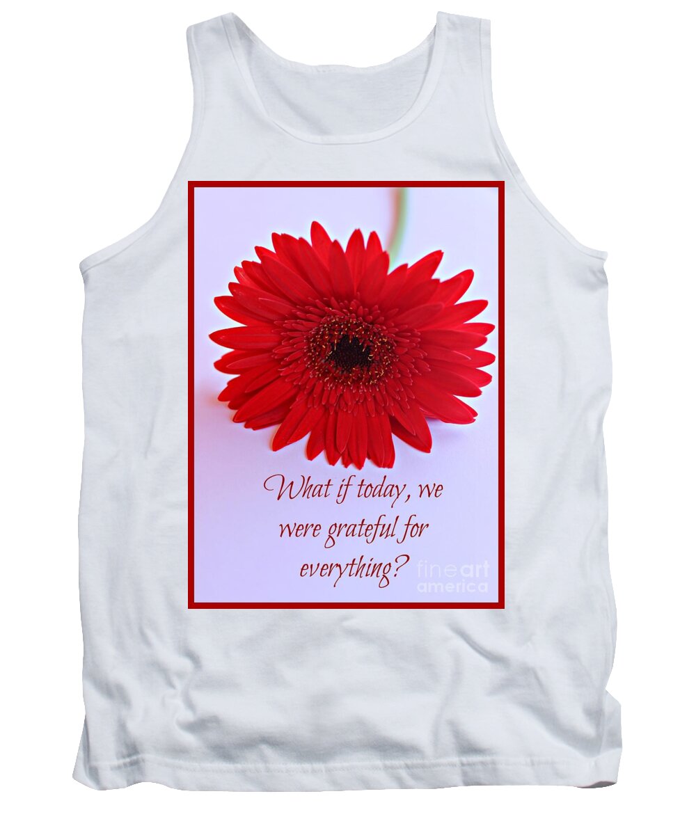 Images With Quotes Tank Top featuring the photograph Grateful by Clare Bevan