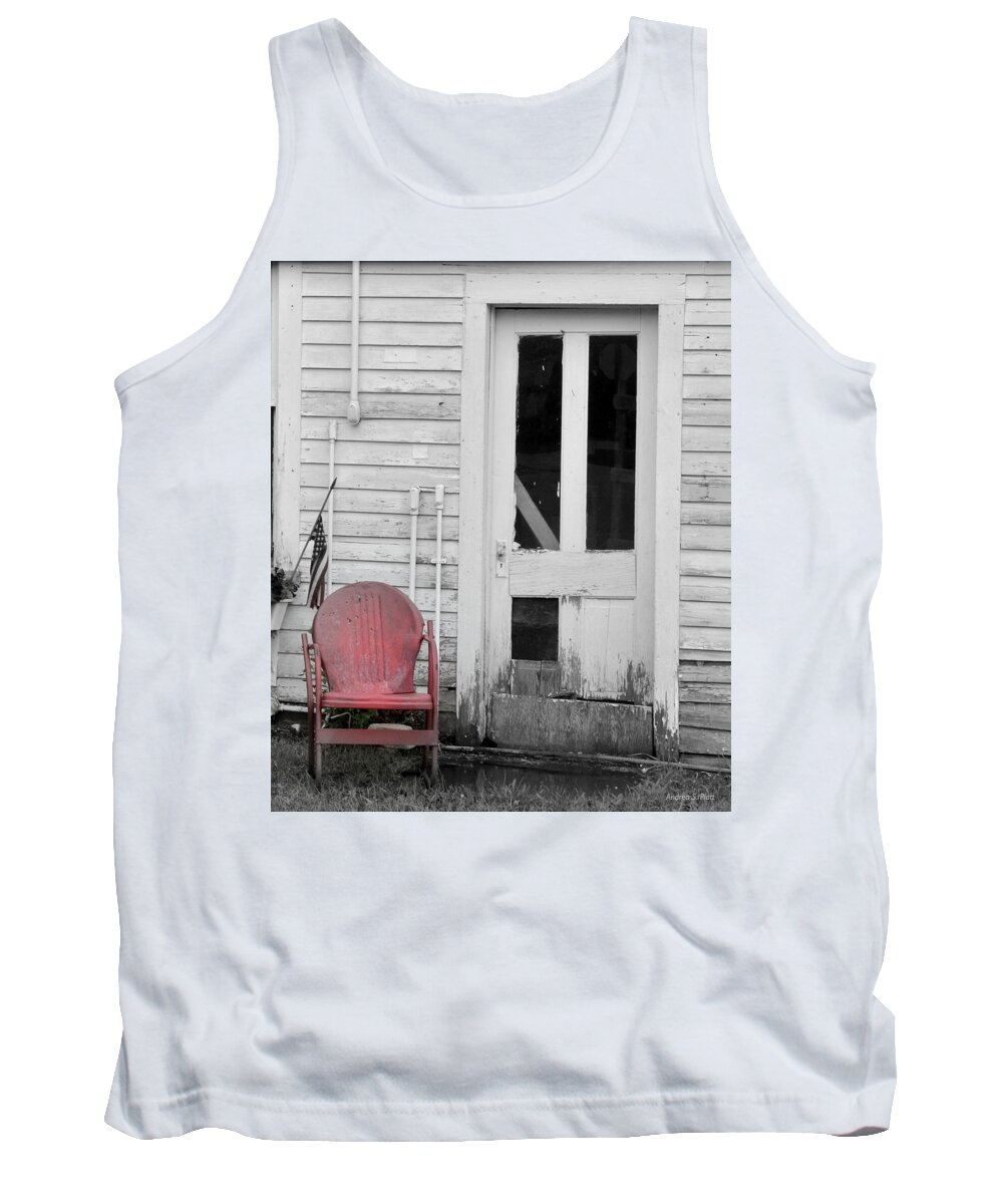 Chair Tank Top featuring the photograph Have A Seat by Andrea Platt