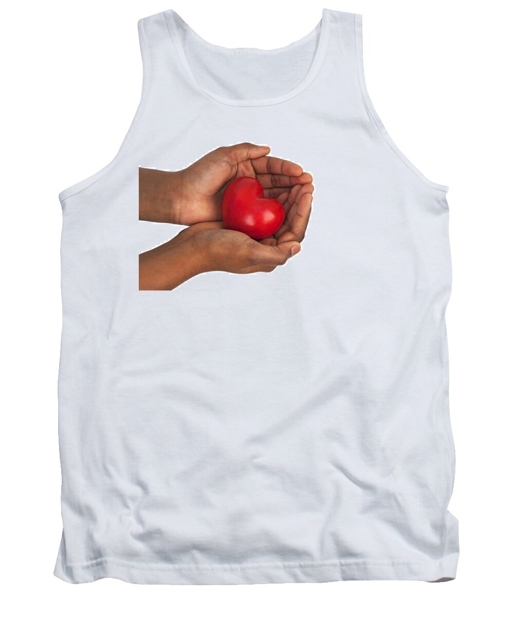 Heart Tank Top featuring the photograph Heart in Hands by Chevy Fleet