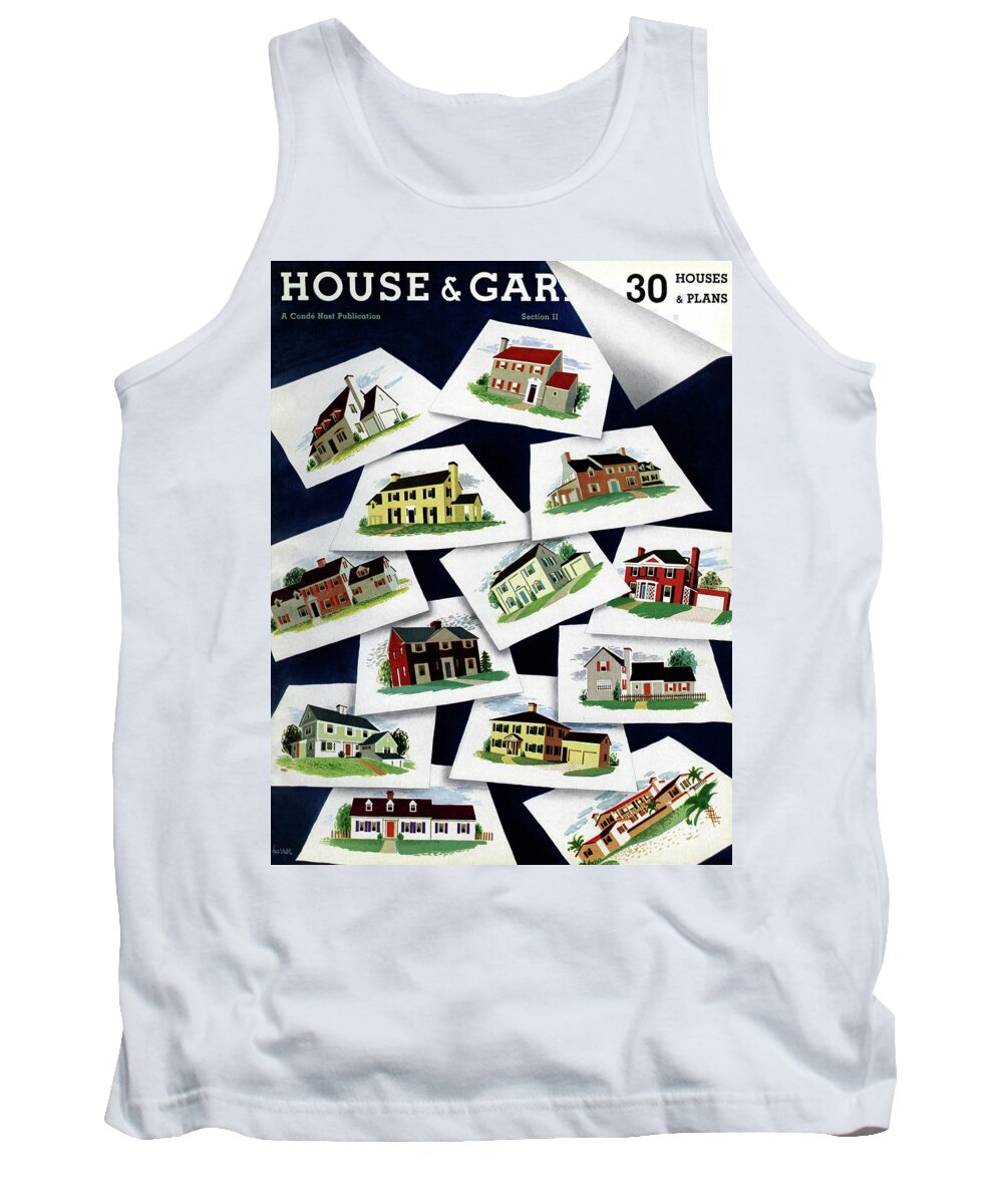House & Garden Tank Top featuring the photograph House & Garden Cover Illustration Of Various Homes by Robert Harrer