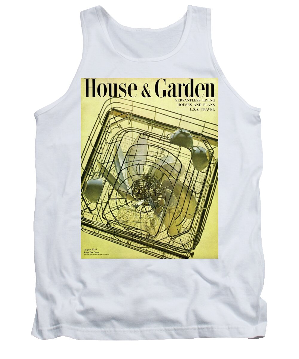 House And Garden Tank Top featuring the photograph House And Garden Servant Less Living Houses Cover by Herbert Matter