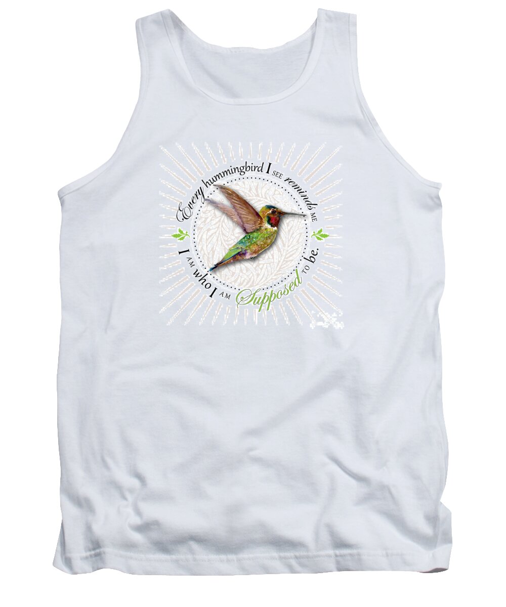 Bird Tank Top featuring the painting I am who I am supposed to be by Amy Kirkpatrick