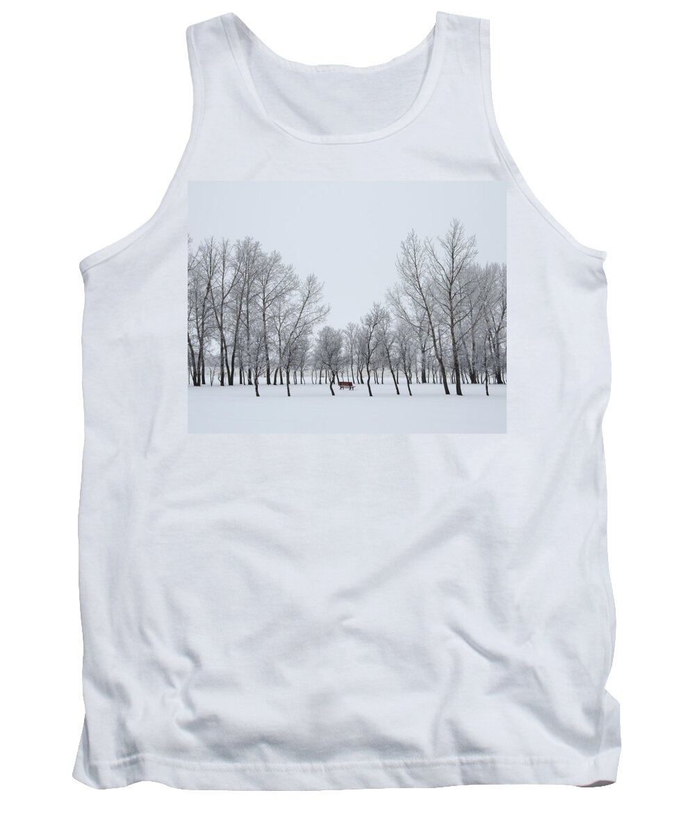 Manitoba Tank Top featuring the photograph I Sit Alone by Sandra Parlow