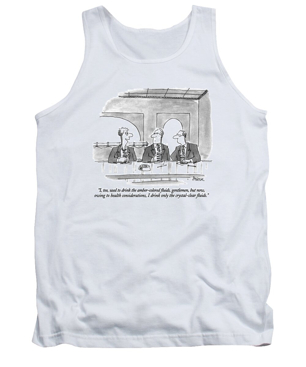 
i Tank Top featuring the drawing I, Too, Used To Drink The Amber-colored Fluids by Jack Ziegler