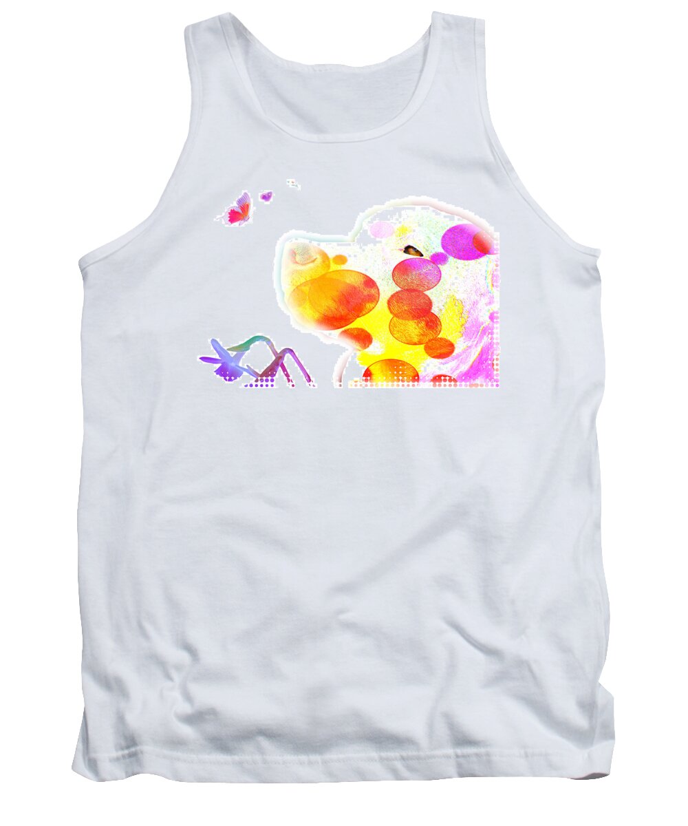  Dog Paintings Tank Top featuring the photograph I Wanna Play by Mayhem Mediums