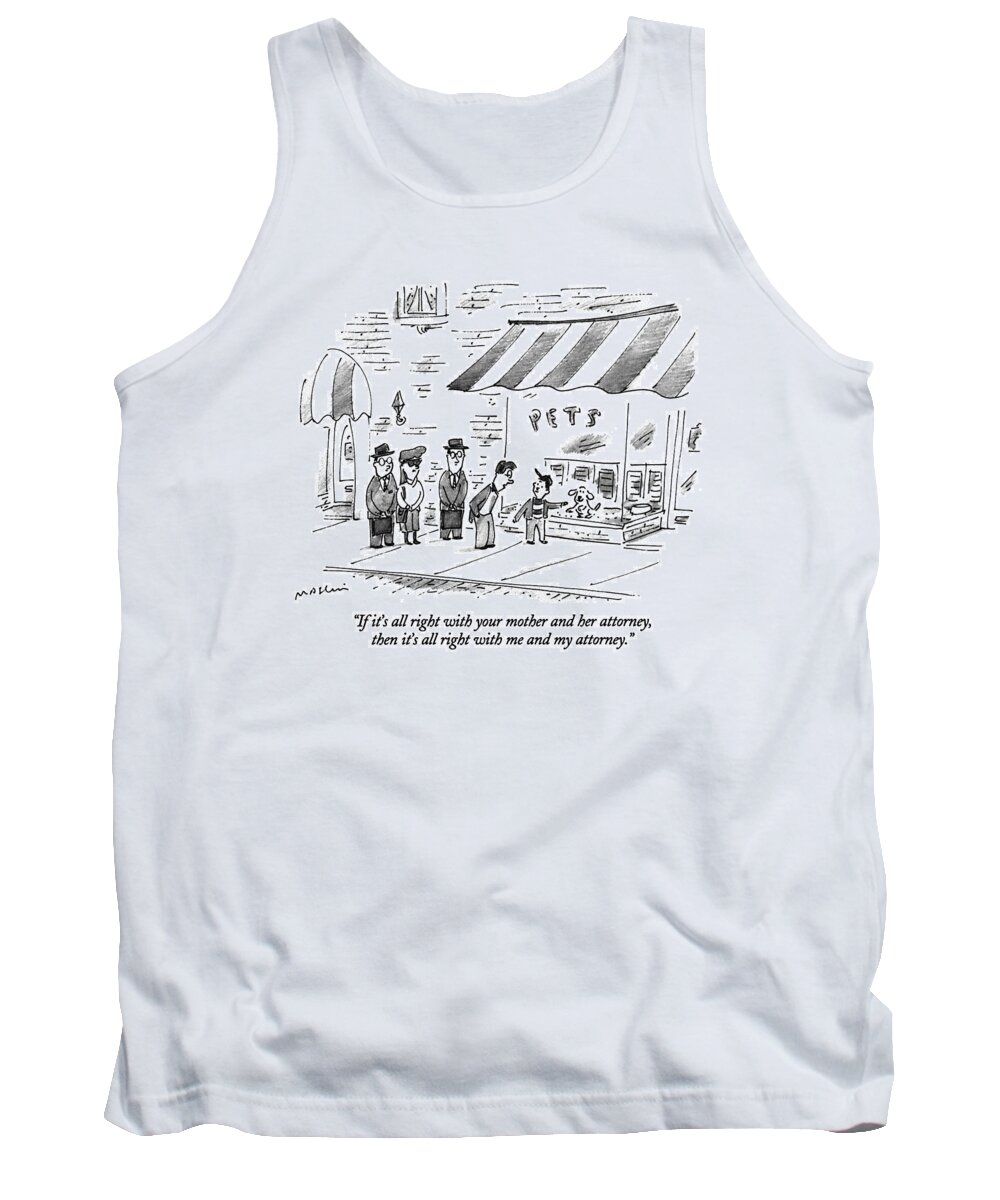 
Family Tank Top featuring the drawing If It's All Right With Your Mother by Michael Maslin