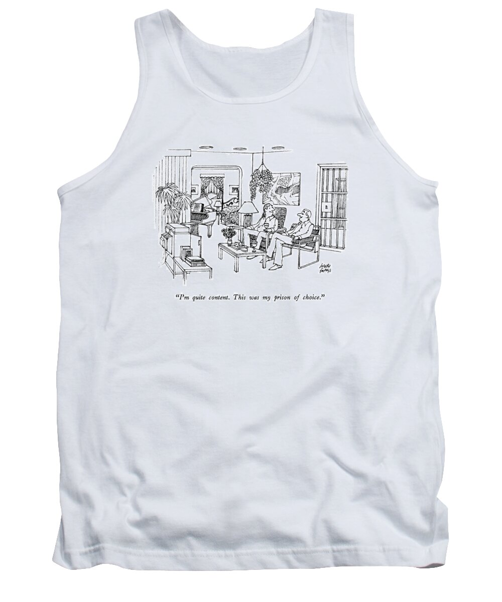 
i'm Quite Content.this Was My Prison Of Choice.
One Man To Another Tank Top featuring the drawing I'm Quite Content. This Was My Prison Of Choice by Joseph Farris