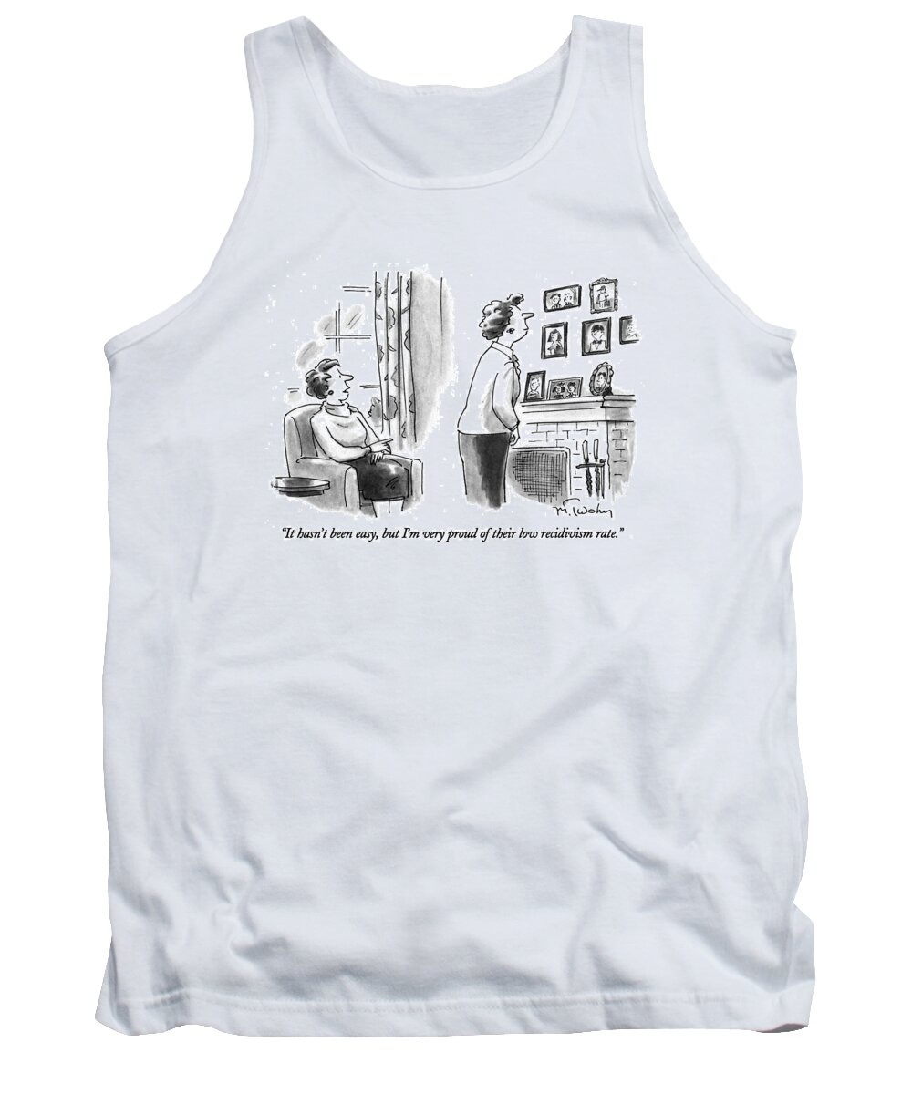 
Family Tank Top featuring the drawing It Hasn't Been Easy by Mike Twohy