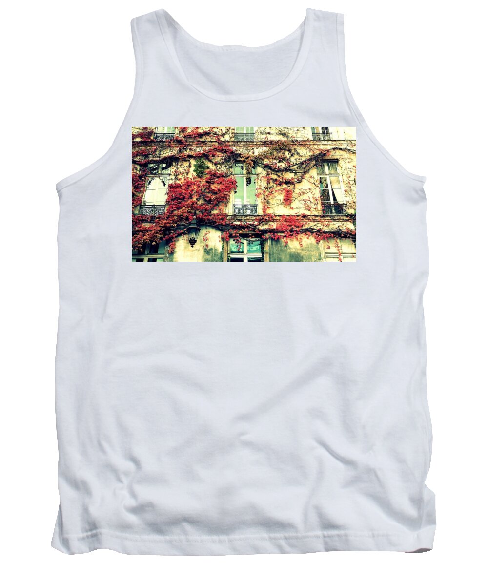 Paris Tank Top featuring the photograph Ivy Growing On A Wall  by Rick Rosenshein