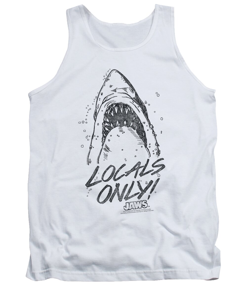  Tank Top featuring the digital art Jaws - Locals Only by Brand A