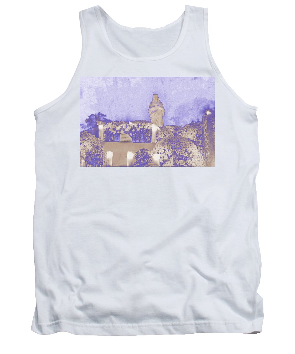 Jesus Tank Top featuring the photograph All Saints Day in Lacombe Louisiana by Luana K Perez