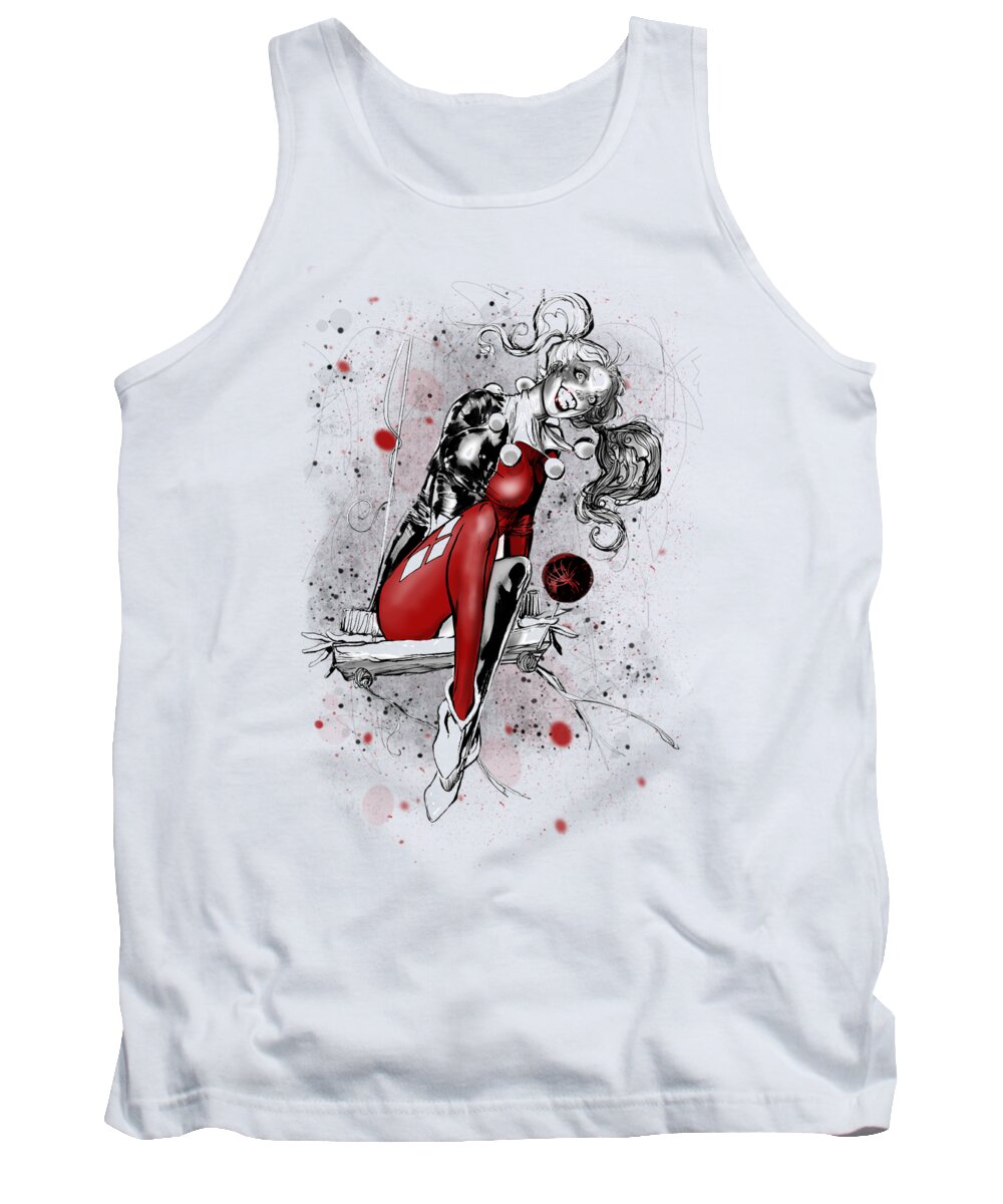 Tank Top featuring the digital art Jla - Harley Sketch by Brand A